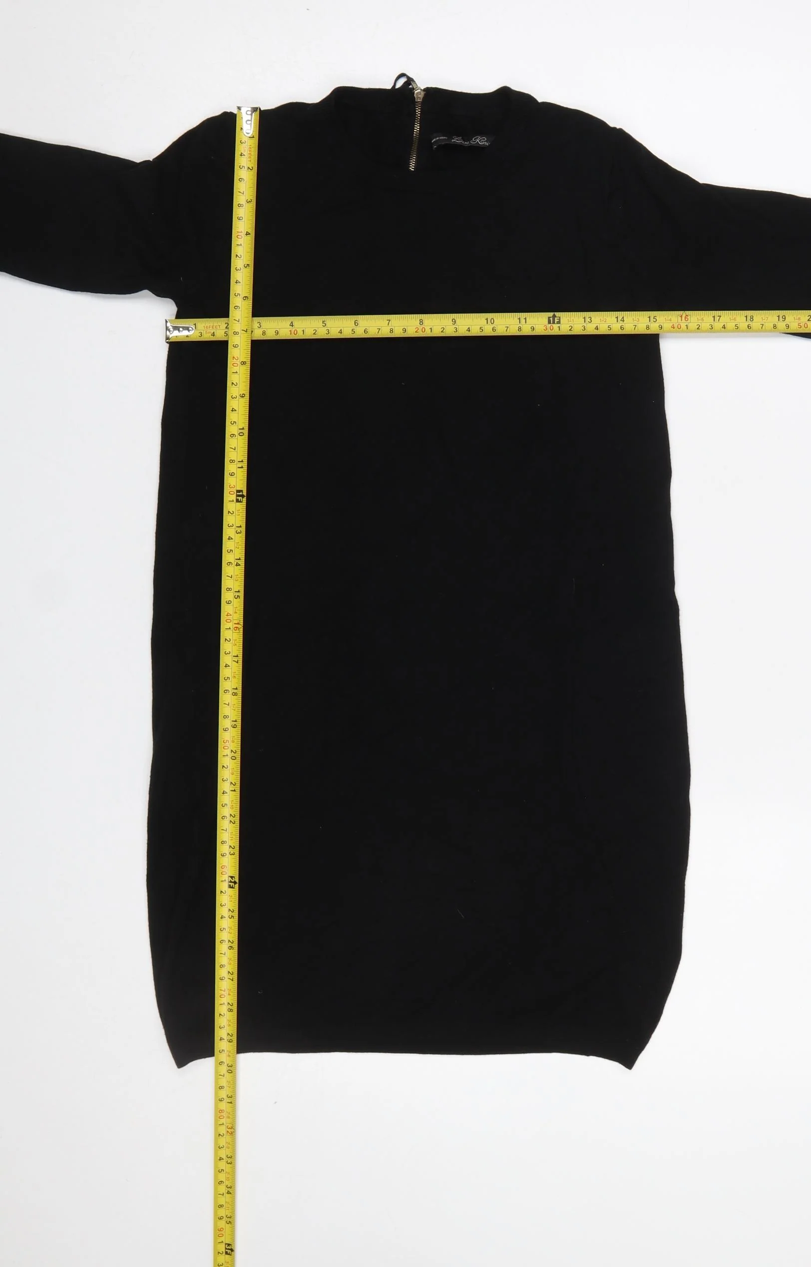 Zara Women Black Mock Neck Knit Tunic Jumper Dress Size 8 - Image 2