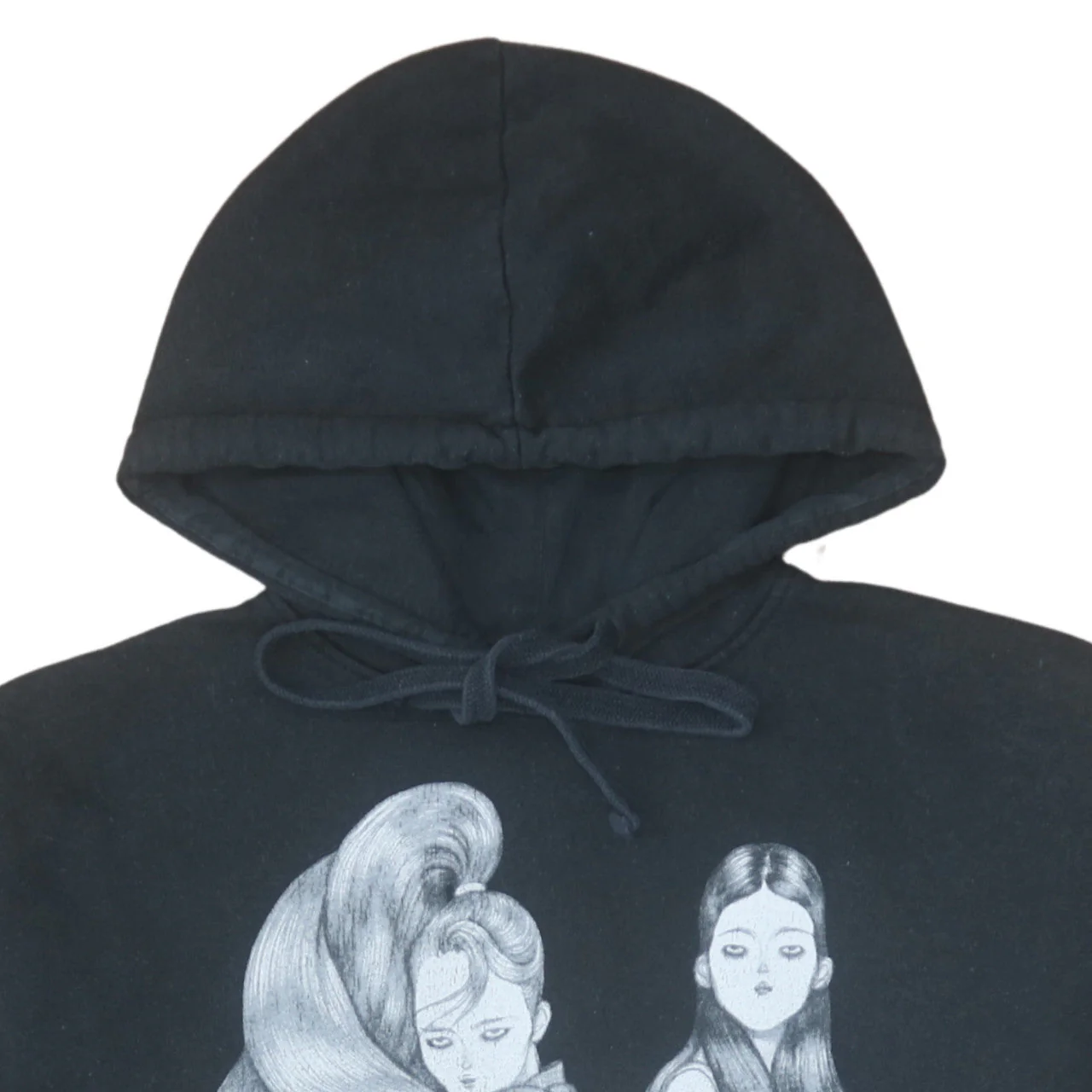 Zara Women Black Pullover Hoodie Graphic Print Long Sleeve Size L - Image 6