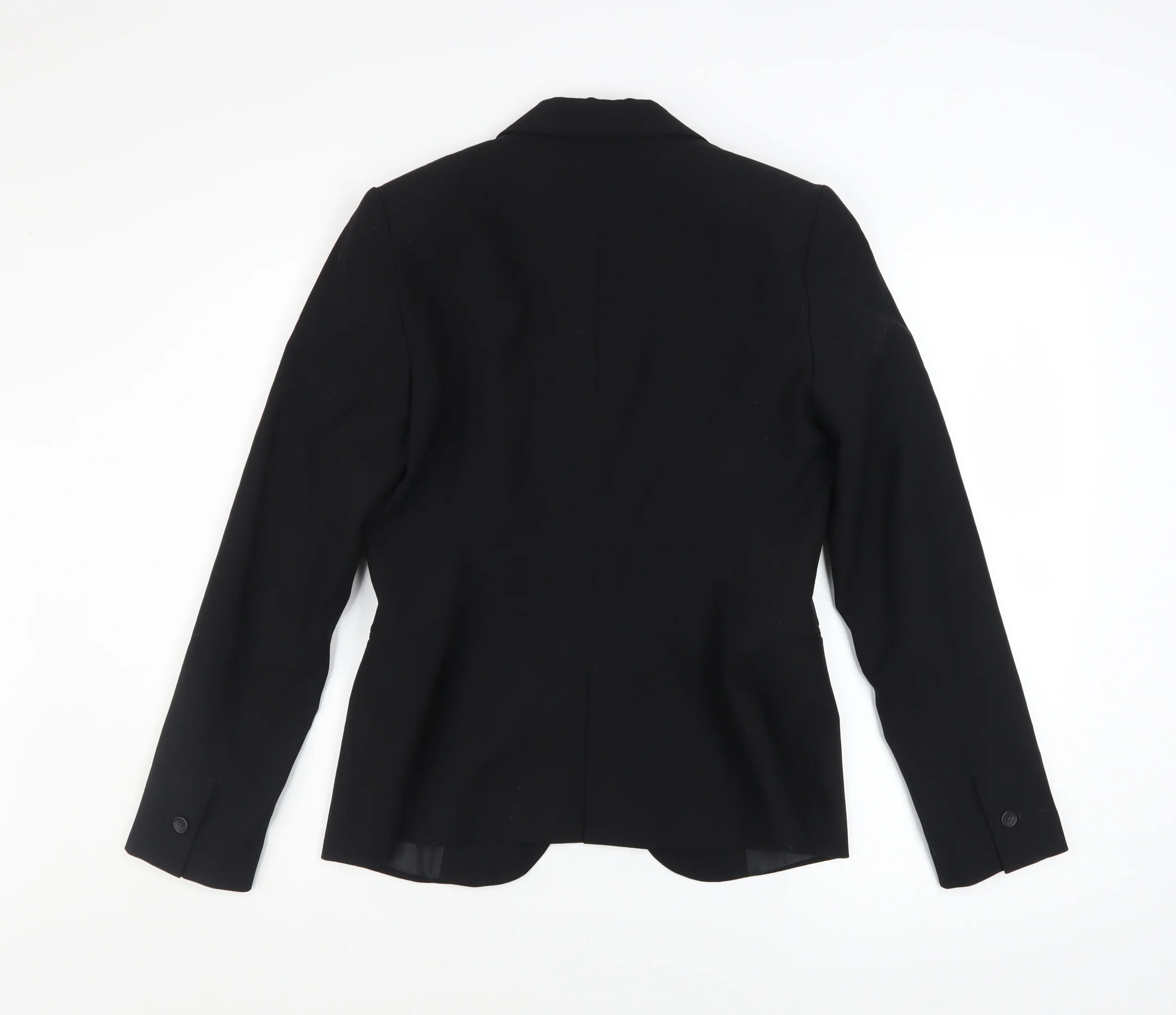 Zara Women Black Single-Breasted Blazer Size 10 Slim Fit - Image 3