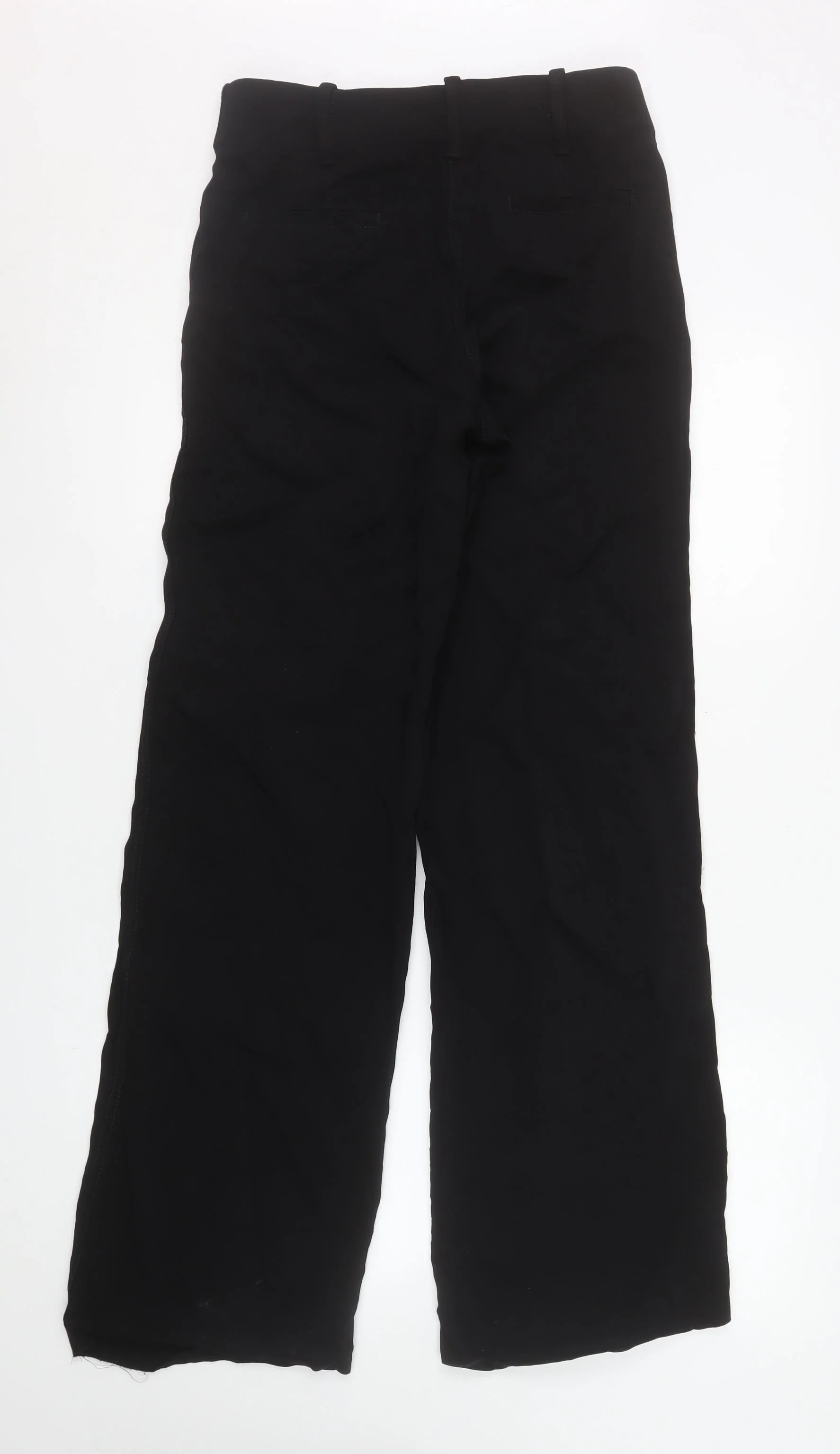 Zara Women Black Size S High Rise Wide Leg Stretch Trousers - Image 3