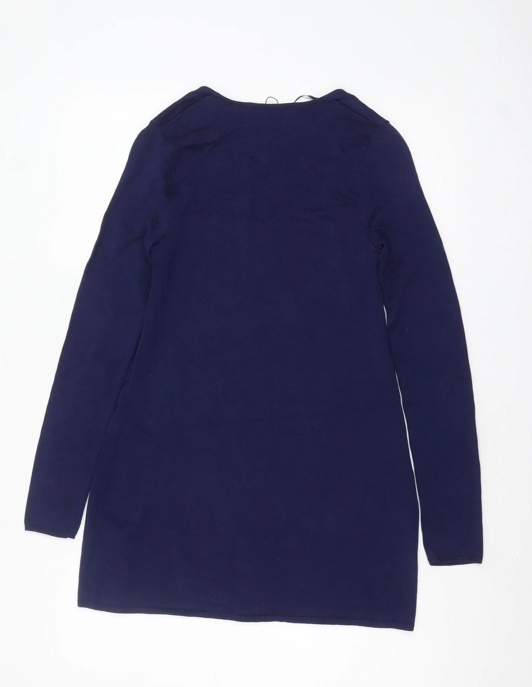 Zara Women Blue Bodycon Long Sleeve Knit Dress Size 8 - Image 3