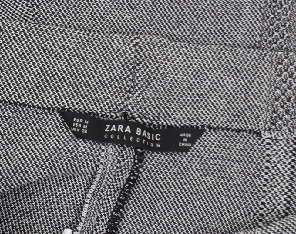 Zara Women Grey A-Line Knit Skirt Size 12 - Image 4