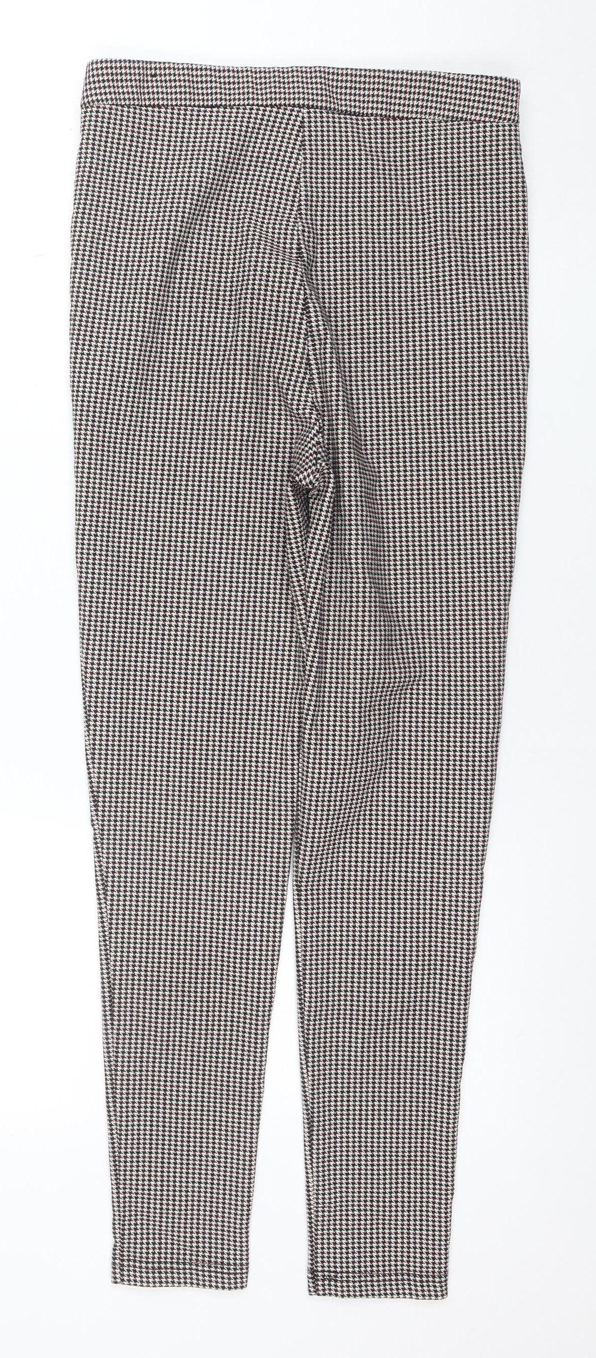 ZARA Women Multicoloured Houndstooth Slim Trousers Size 12 - Image 3