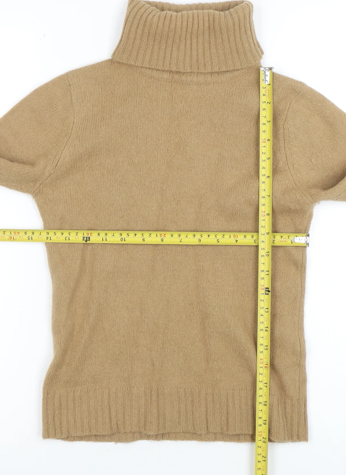 ZARA Women’s Beige Roll Neck Wool Angora Jumper Size 10 - Image 2