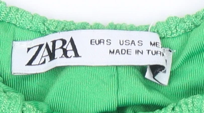 Zara Women’s Green Cropped Sleeveless Blouse M - Image 4
