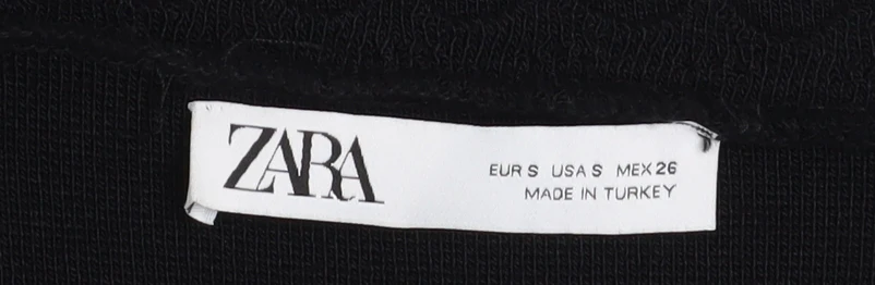 ZARA Womens Black S Bodycon Short Sleeve Knit Dress - Image 4