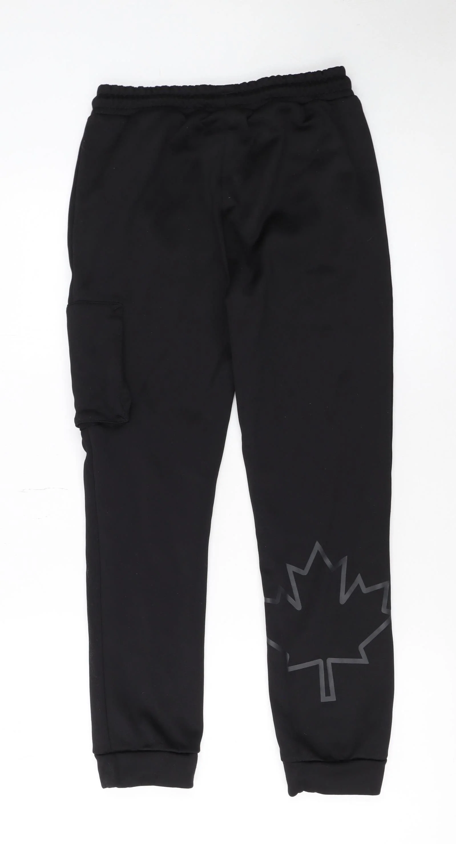 Zavetti Canada Boys Black Jogger Sweatpants M Elastic Waist Fleece - Image 3
